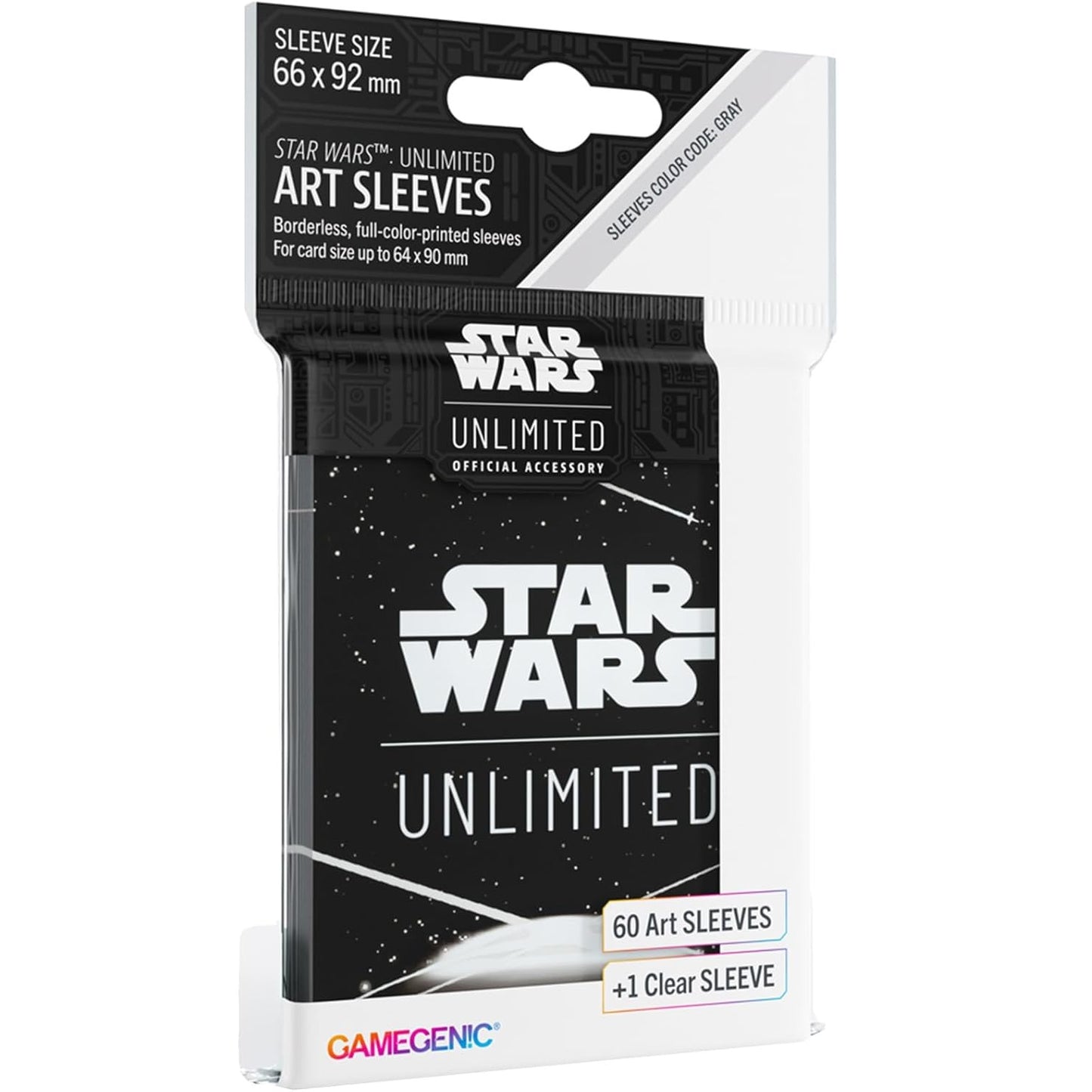 Asmodee Star Wars Unlimited White Art Sleeves – Pack of 60 Art Sleeves And 1 Clear Sleeve