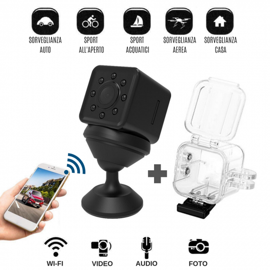 Mini Telecamera Nascosta Wifi Spy Cam Camera Spia Subacquea Sorveglianza Full Hd