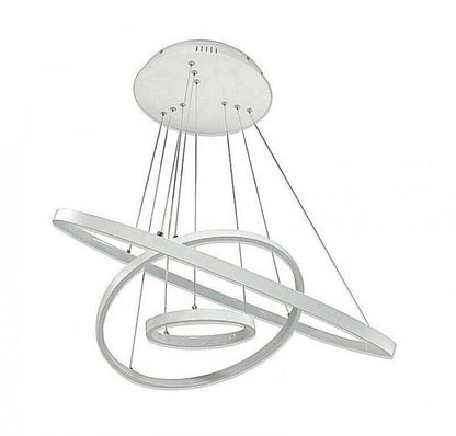 Lampadario Cerchi Soffitto Led A Sospensione Regolabile 48W 6500K/Bianco Freddo