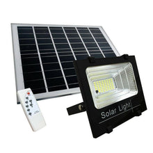 Faro Faretto A Led 60W Smd Con Pannello Solare Sensore Crepuscolare Telecomando