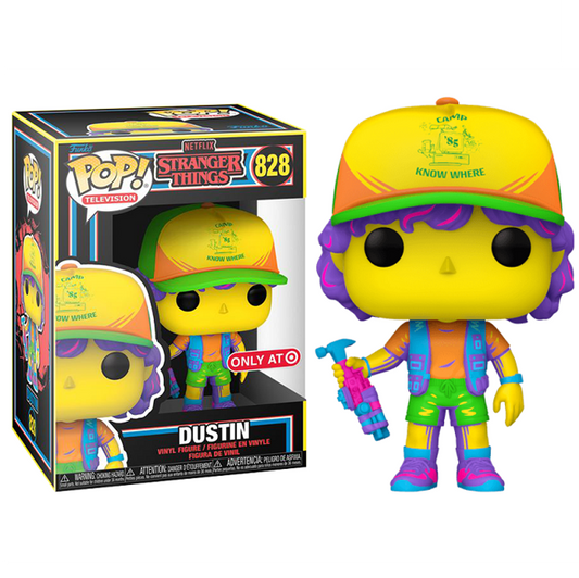 Funko Pop ! Television Stranger Things - (828) Dustin Special Edition Blacklight