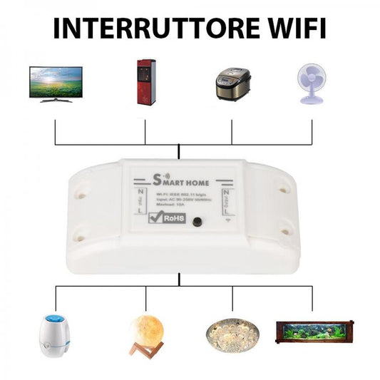 Interruttore Switch Smart Wifi Sonoff Compatibile Con Amazon Alexa Google Presa