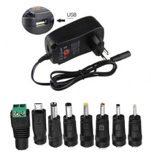 ALIMENTATORE UNIVERSALE CARICABATTERIE PC NOTEBOOK 30W 3v-4.5v-6v-7.5v-9-12v USB