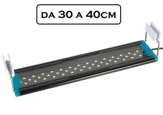 Plafoniera Led Luce Bianca Blu Lampada Per Acquario Barra Da 30 A 40Cm Slim -D73