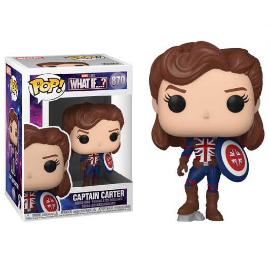 Funko Pop ! Marvel Studios What If...? - Captain Carter (870) Vinyl Figure 10 Cm