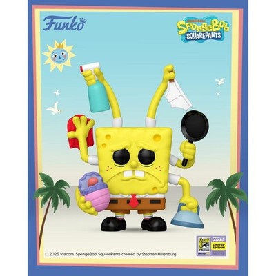 Funko Pop ! Premium - (2001) Spongebob Cleaning (Exclusive) SDCC 2025 12 cm