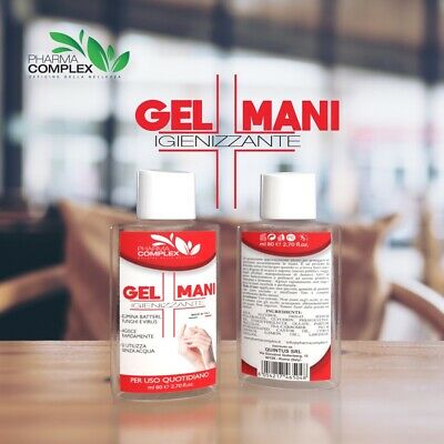 Gel Igienizzante Mani Anti-Germi Pharma Complex 80Ml Antibatterico Con Alcool