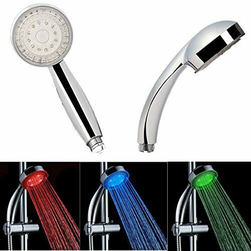 Soffione Doccia Led Colorato 3 Colori Cangianti Cromoterapia Doccino Bagno 52201