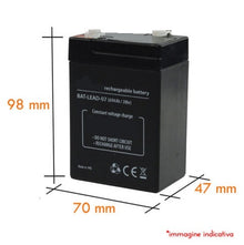 Trustech Batteria Ermetica Piombo 6V 4Ah 4,5Ah Ricaricabile Acido Auto Pegperego
