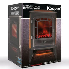 Kooper Caminetto Elettrico Camino Stufa Effetto Fiamma Termoventilatore 2000W