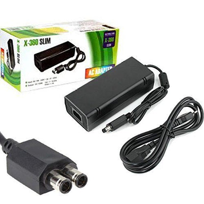 ALIMENTATORE PER CONSOLE CARICATORE XBOX 360 SLIM CAVO TRASFORMATORE AC ADAPTER