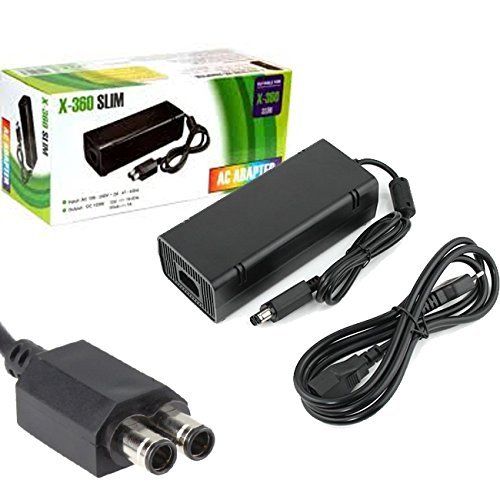ALIMENTATORE PER CONSOLE CARICATORE XBOX 360 SLIM CAVO TRASFORMATORE AC ADAPTER