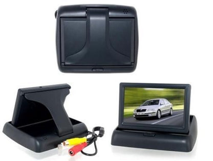 Kit Portatarga Con Telecamera Retromarcia Monitor 4.3" Retrocamera Auto Camper