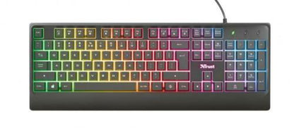 Kit Tappetino Mousepad Gaming Mouse Xxl+Tastiera Trust Ziva Led Pc Illuminata