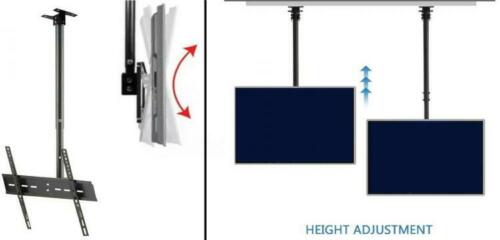 Staffa Soffitto Supporto Per Tv Braccio Regolabile Tetto Led 26"-32"-40"-55"-60"