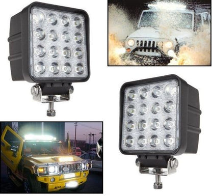 2x 48W LED LUCE FARO LAMPADA DA LAVORO FARETTO AUTO BARCA CAMION FUORISTRADA SUV