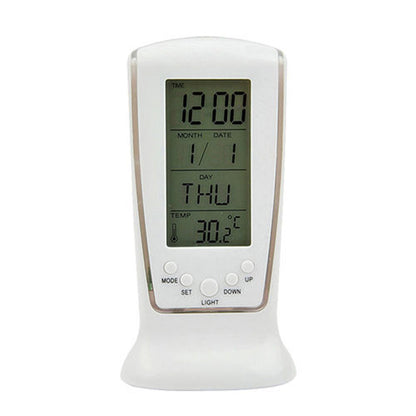 Sveglia Digitale Orologio Temperatura Data Allarme Da Casa Illuminata Led Camera