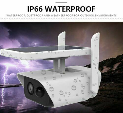 Telecamera Solare Ip Camera Wireless Wifi Pannello Esterno 1080P Sicurezza Audio