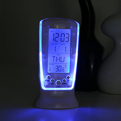 Sveglia Digitale Orologio Temperatura Data Allarme Da Casa Illuminata Led Camera