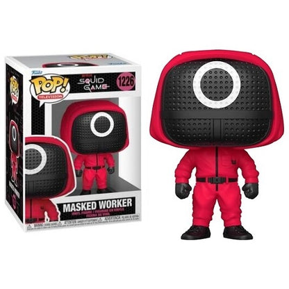 Funko Pop ! Television Squid Game - (1226) Masked Worker Red Soldier Figure 9Cm