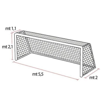 Hb Rete Per Porta Da Calcio/Calciotto Sport All'Aperto Allenamento 2,1X5,5X2 Mt