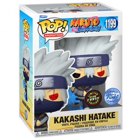 Funko Pop ! Naruto Shippuden (1199) Young Kakashi Hatake Chase Glow Limited 9Cm