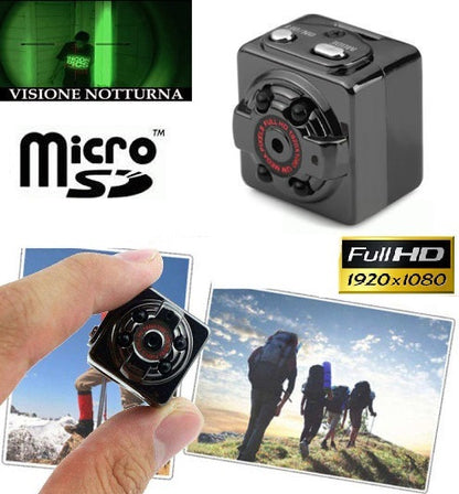 Telecamera Mini Videosorveglianza Registra Micro Sd Led A Infrarossi Spia Cimice