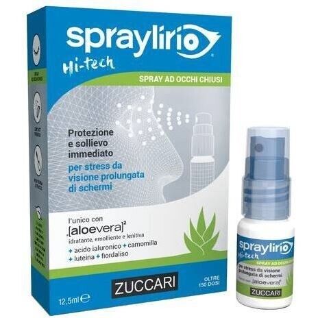 Zuccari Spraylirio Hi-Tech Aloe Spray Occhi Sensibili Stress Protezione Sollievo