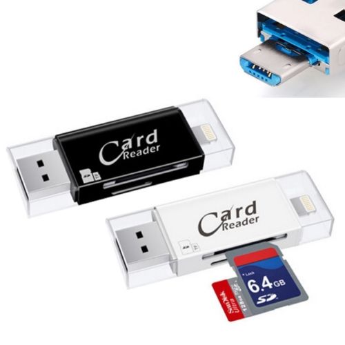 CHIAVETTA PENDRIVE 3in1 IPHONE/ANDROID MICRO USB SD PC FLASH DRIVE LETTORE OTG