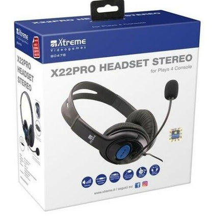 CUFFIE GAMING XTREME X22PRO PLAYSTATION 4 MICFOFONO CUFFIA GIOCO PS4 XBOX ONE PC