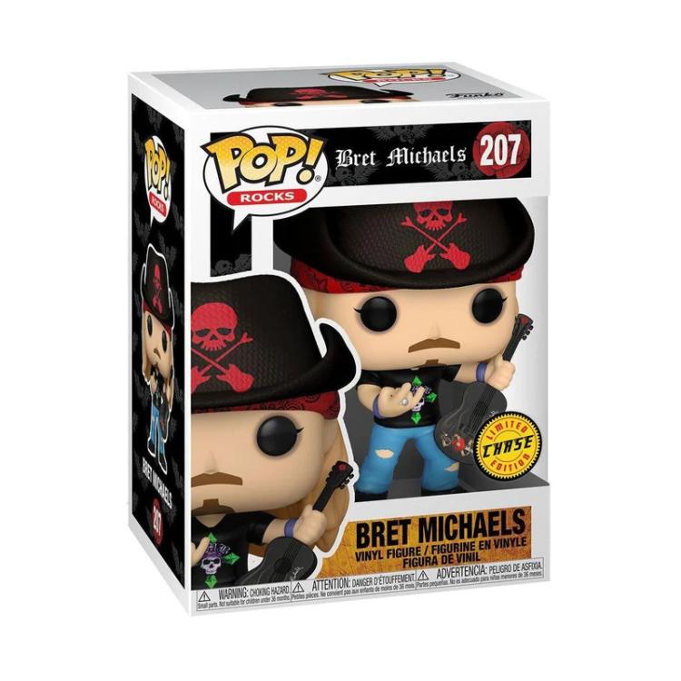 Funko Pop ! Rocks : Brett Michaels (207)Chase With Guitar  Vinyl Figure