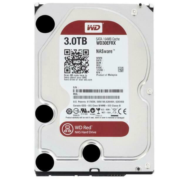 Hard Disk 3Tb 3.5" Western Digital Red Nas Wd30Efrx Computer Pc Portatile Laptop
