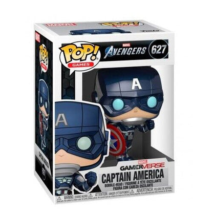 Funko Pop ! Games Marvel Avengers Gamereverse - (627) Captain America Figure 9Cm