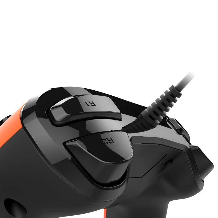 Nacon Controller Wired Pad Playstation 4 Ps4/Pc Joypad Cablato Usb (Arancio)