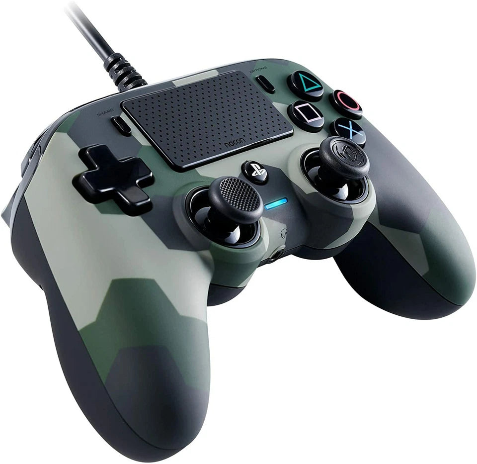 Nacon Controller Wired Pad Playstation 4 Ps4/Pc Joypad Cablato Usb (Green Camo)