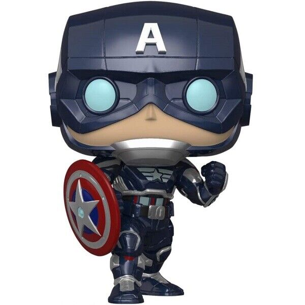 Funko Pop ! Games Marvel Avengers Gamereverse - (627) Captain America Figure 9Cm