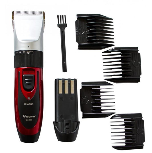 Gemei Rasoio Taglia Capelli Elettrico Regola Barba Ricaricabile 2 Batterie Gm550