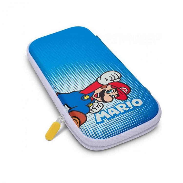 Nintendo Switch Mario Pop Art Custodia Da Trasporto Rigida Azzurra Lite / Oled