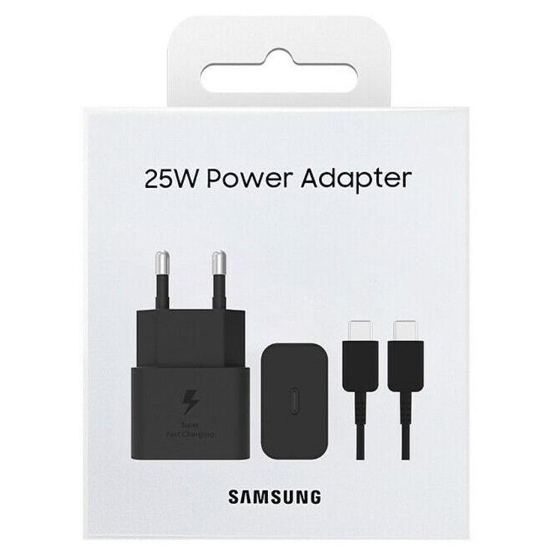 Samsung EP-T2510X Caricatore Originale da 25W, Porta USB-C - Caricabatterie (con Cavo), Nero