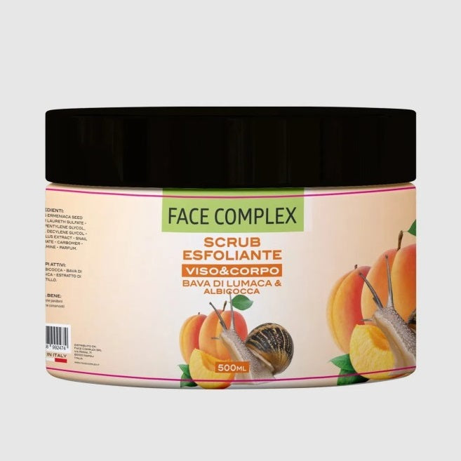 Face Complex Scrub Esfoliante Viso e Corpo Bava Di Lumaca e Albicocca - 500ml