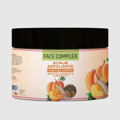 Face Complex Scrub Esfoliante Viso e Corpo Bava Di Lumaca e Albicocca - 500ml