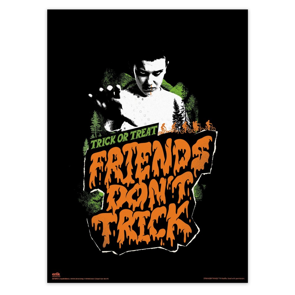Set 2 Poster Luminoso (Stranger Things) Illumina al Buio Luminescente 38x52cm