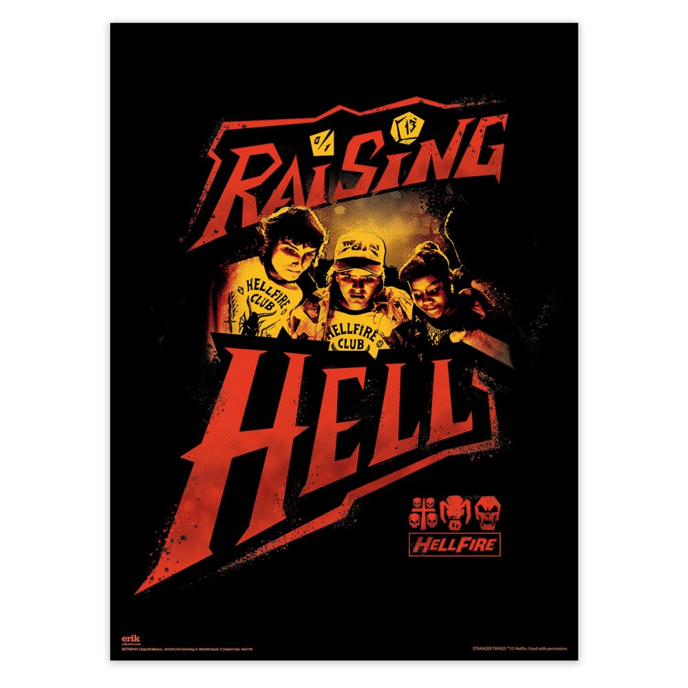Set 2 Poster Luminoso (Stranger Things) Illumina al Buio Luminescente 38x52cm