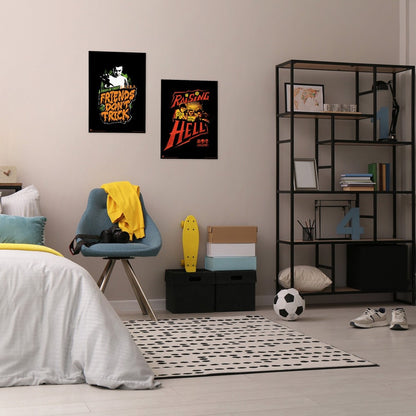 Set 2 Poster Luminoso (Stranger Things) Illumina al Buio Luminescente 38x52cm