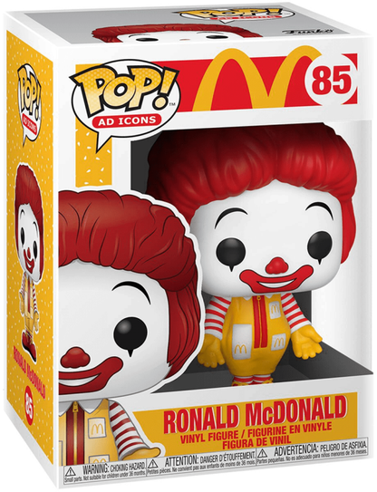 Funko Pop Ad Icons Mcdonald'S 85 Statuetta Ronald Mcdonald Pop Vinyl Figure