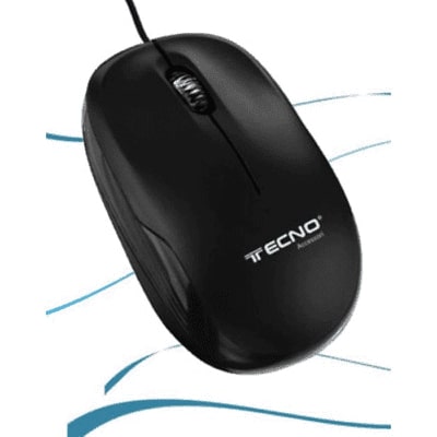 Tecno Mouse Ottico Usb Ambidestro 1200Dpi Cavo 120Cm Nero Retail Tc-14 Nero