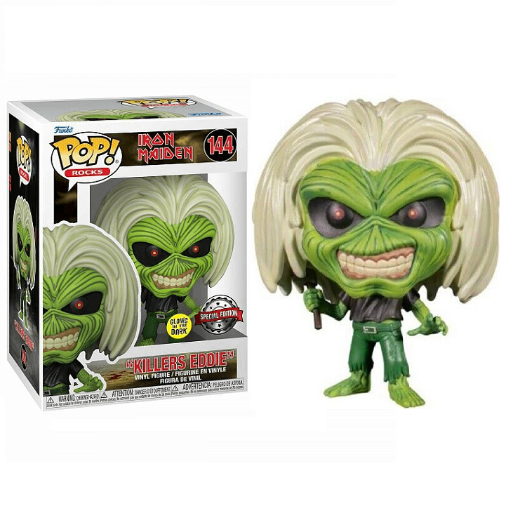 Funko Pop ! Rocks Iron Maiden Killers Eddie - (144) Special Edition Gitd Limted