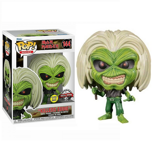 Funko Pop ! Rocks Iron Maiden Killers Eddie - (144) Special Edition Gitd Limted