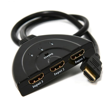 CAVO SWITCH HDMI 1080p 3 PORTE FULL HD TV PRESA MULTIPLA SDOPPIATORE ADATTATORE