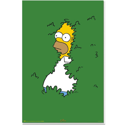 Maxi Poster i Simpson (Homer tra i cespugli) da parete Incorniciabile 91x61 cm